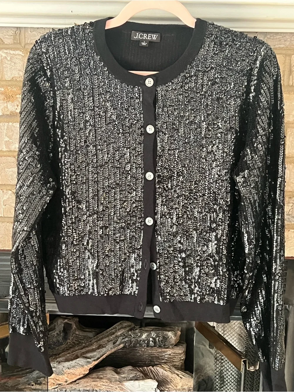 J. Crew Sequin Jackie Cardigan Sweater size large never worn